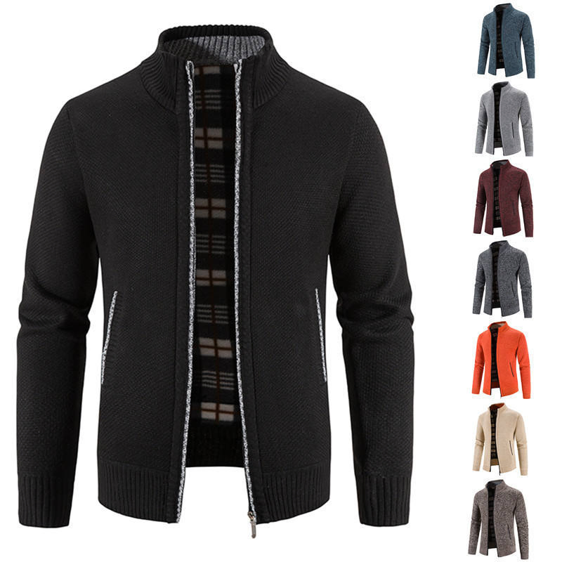 Wholesale Winter Cardigan Zippered Sweater Men's Loose Knitwear
