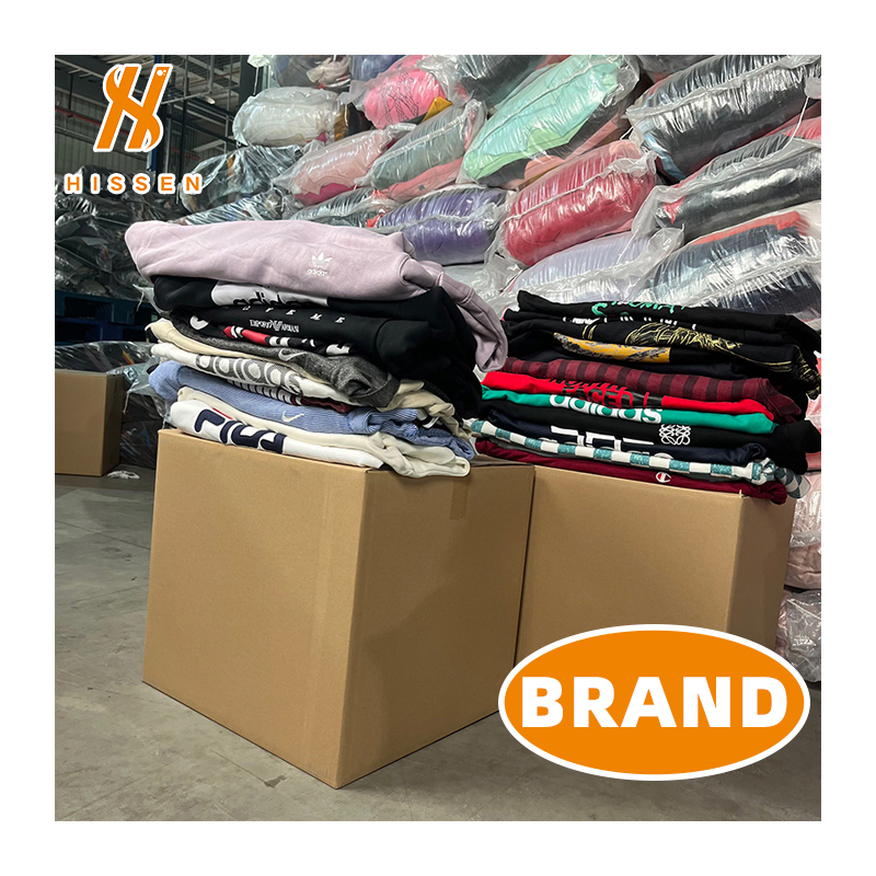 Branded Used Thick Hoody Sportswear - Korean Bales, 45kg of Mixed Used Clothing for Men with Branded
