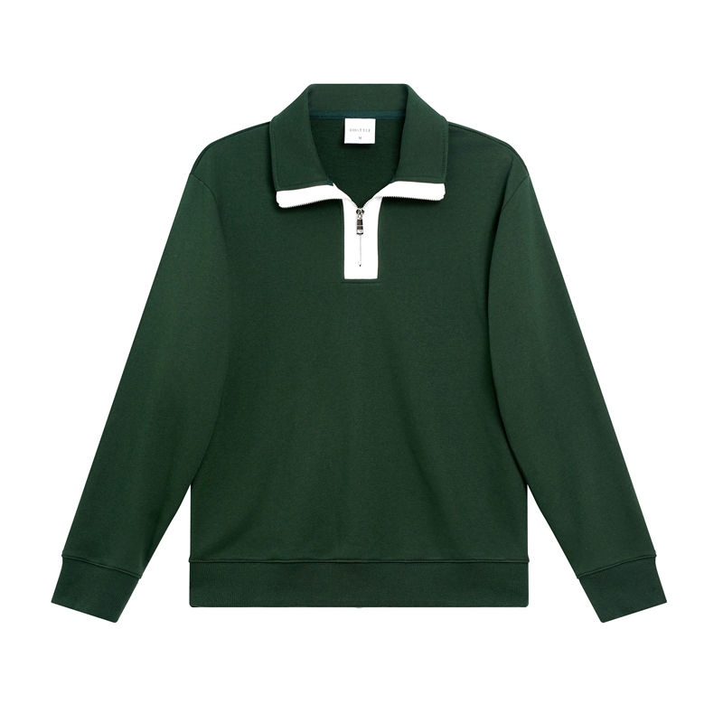 High Quality Custom Crew Neck Quarter Zip Knitwear Sweater for Men