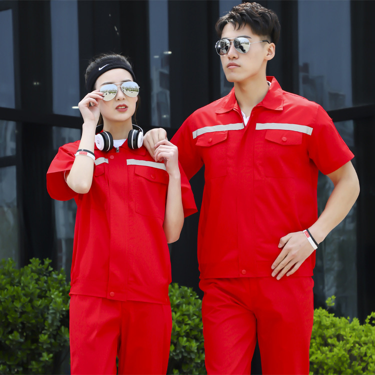 OEM Work Clothes Summer Worker Uniforms Breathable Women Men Workwear
