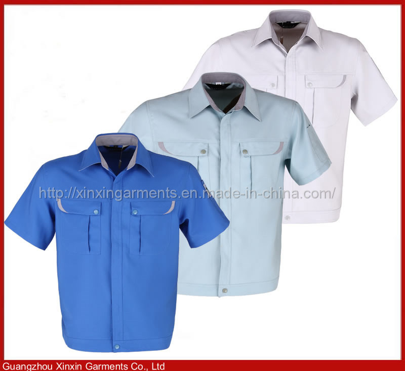 Custom Made High Quality Summer Short Sleeve Working Uniform for Men Workwear (W359)
