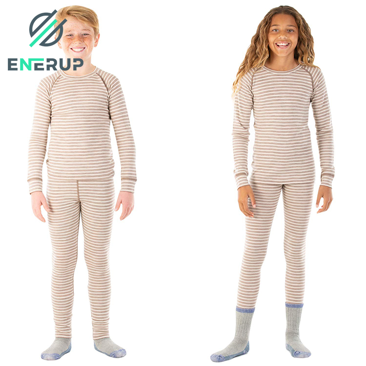 Enerup Kids Clothes Wear Merino Wool Base Layer Thermal Underwear