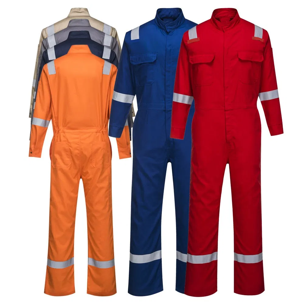 Men Plus Size Custom Fire Retardant High Visibility Work Clothes for Construction Workers