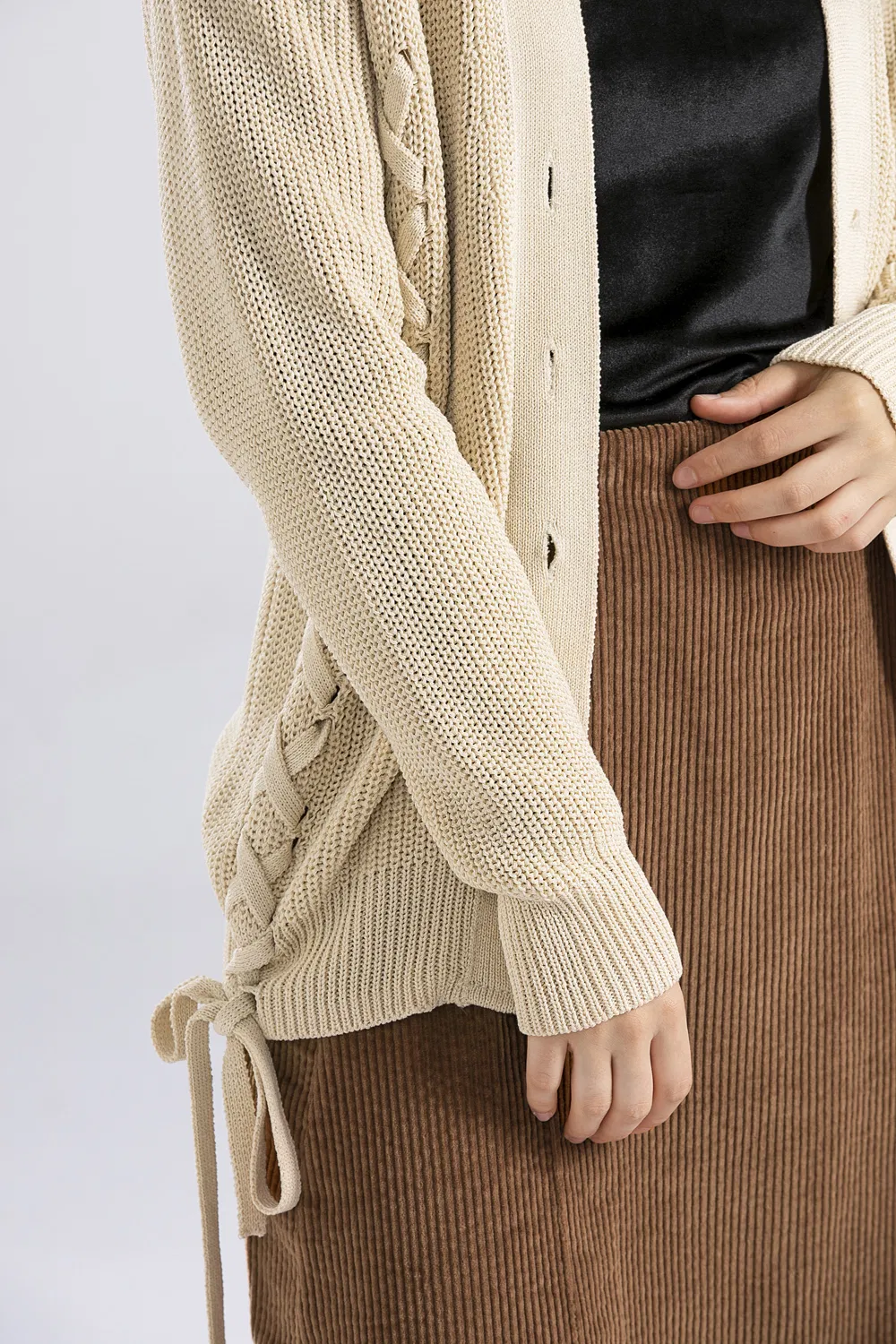 Women's Winter Cardigan - Yarn Dyed Anti-Wrinkle Leisure Wear