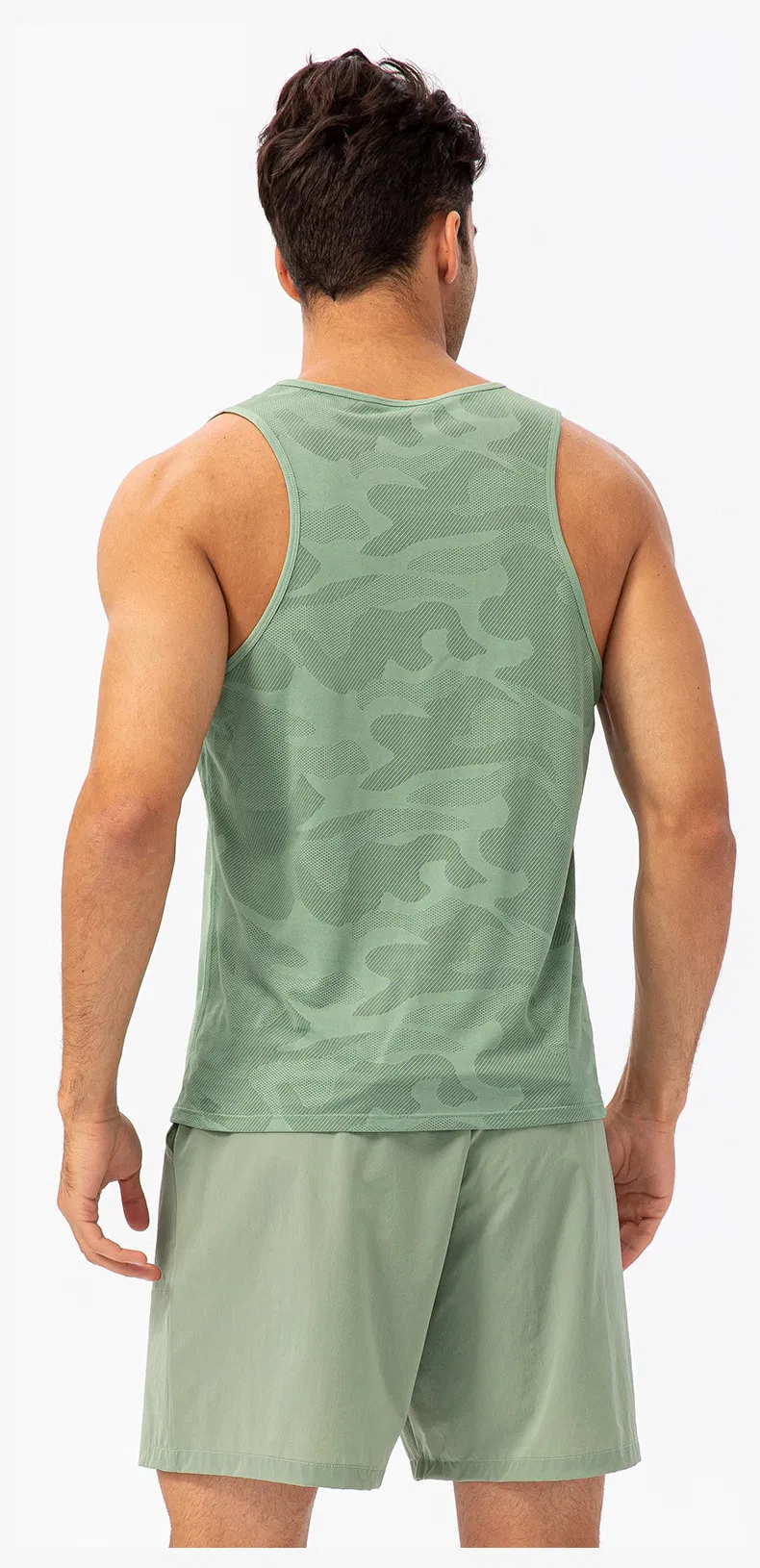 Men's Sports Vest Loose Fit T-Shirt Breathable Quick-Dry Fitness Top Outdoor Running Training Tank Top