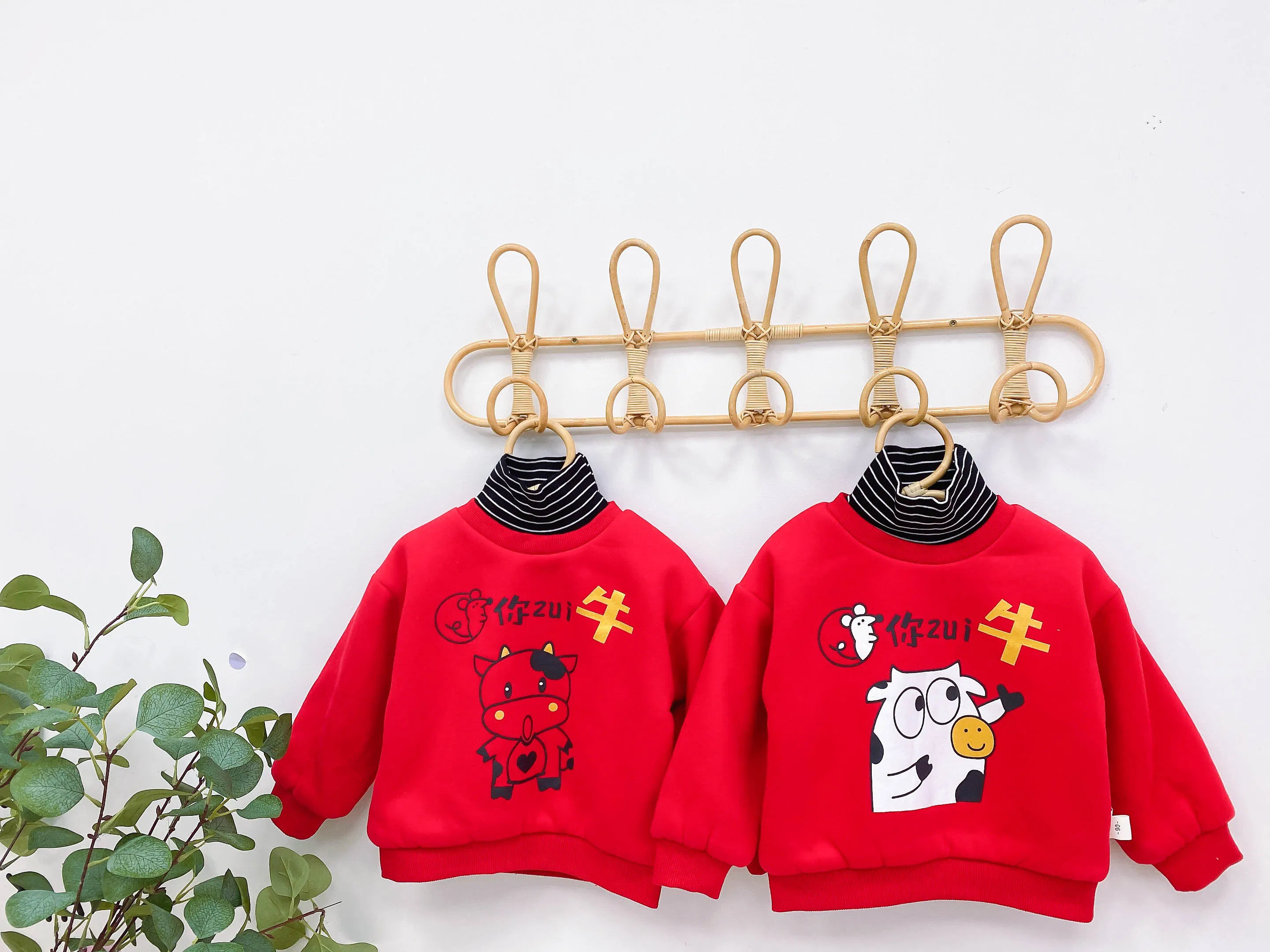 Autumn and Winter Clothing with Thick Fleece Hoodie Pure Cotton Long Sleeved Men's and Girls' Top