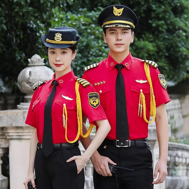 Factory Direct Yacht Captain Uniform Set Short Sleeve Nautical Officer Workwear for Men &amp; Women with Hat