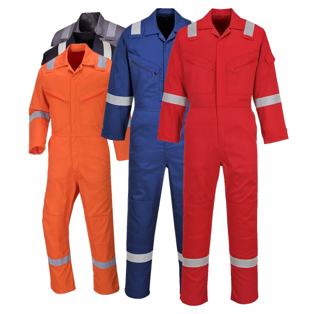 Men Plus Size Custom Fire Retardant High Visibility Work Clothes for Construction Workers