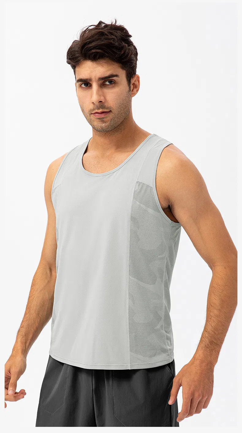 Men's Sports Vest Loose Fit T-Shirt Breathable Quick-Dry Fitness Top Outdoor Running Training Tank Top