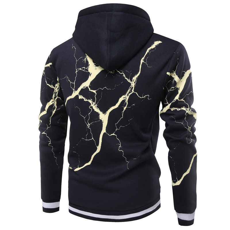 High Quality OEM Lightning Printing Hoodies Sweatshirts Oversized Fleece Sweatshirt Men Streetwear