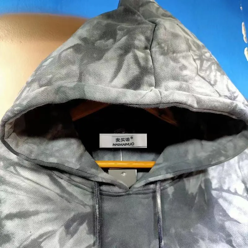 Fashion Men′s Olive Fleece Hoodie Detail