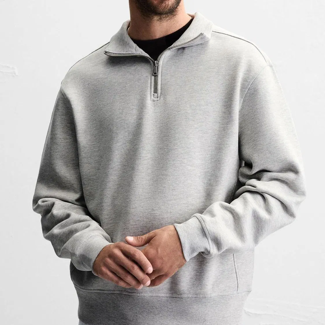 Custom Streetwear Wholesale Printed Cotton Drop Shoulder Essentials Hoodie Sweatshirt Men
