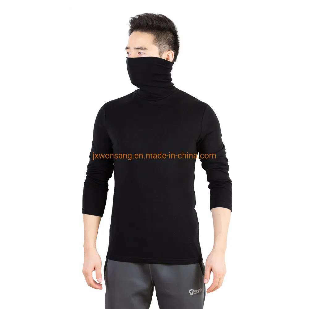 Australian Merino Clothing Men's Turtleneck Merino Wool Long Sleeve Base Layer Pullover Sweatshirt