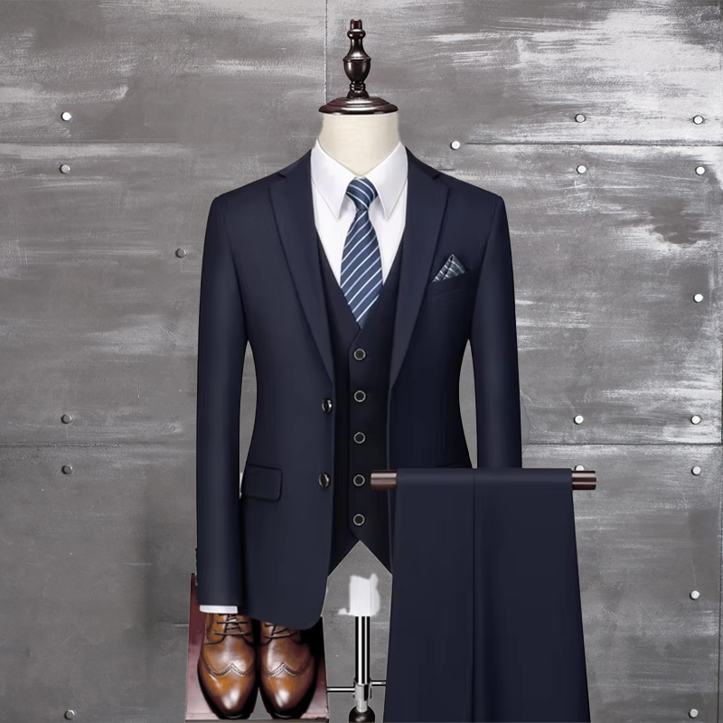 Custom Large Size Male Suit Men's 3 Piece Business Office European Wedding Suits for Men Hanger Factory Custom