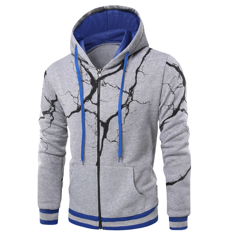 High Quality OEM Lightning Printing Hoodies Sweatshirts Oversized Fleece Sweatshirt Men Streetwear