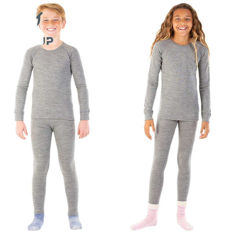 Enerup Kids Clothes Wear Merino Wool Base Layer Thermal Underwear