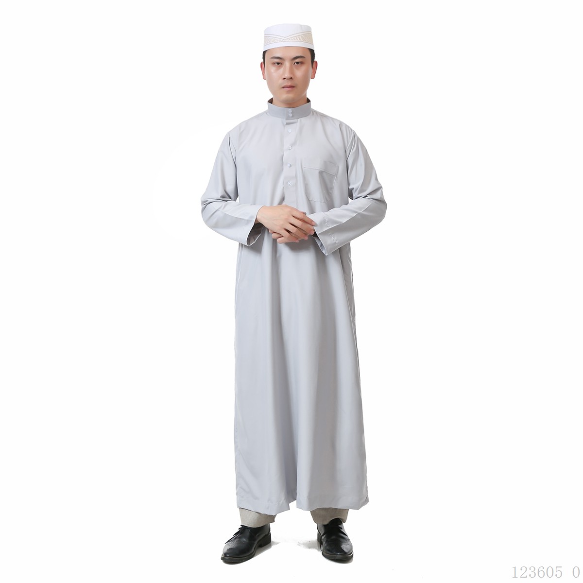 Ramadan Men's White Thobe Islamic Ethnic Clothing for Prayer Anti-Static Choli Arab Traditional Dress
