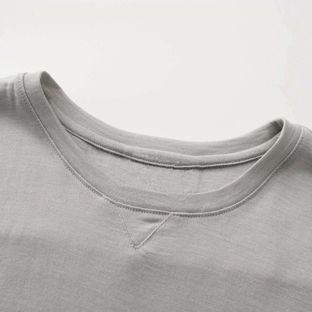 Outdoor Running Breathable Merino Wool Men's Base Layer Pullover