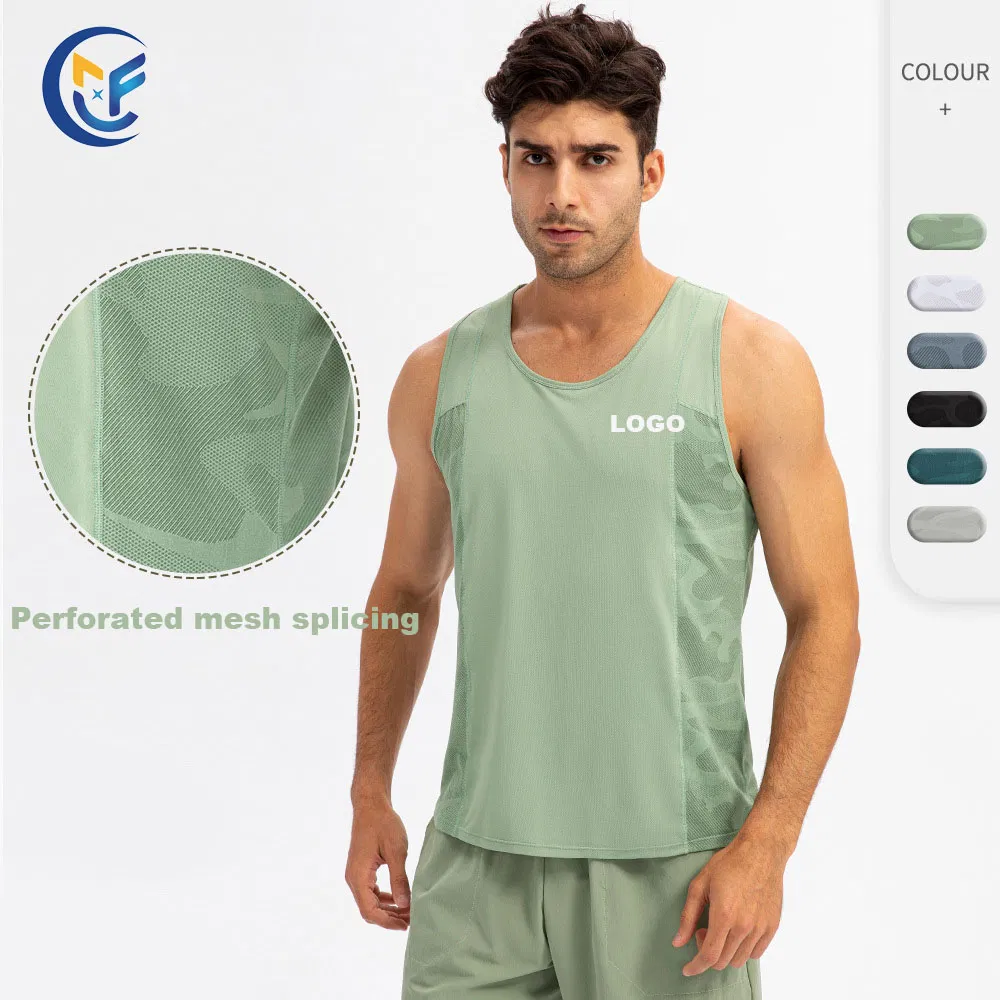 Men's Sports Vest Loose Fit T-Shirt Breathable Quick-Dry Fitness Top Outdoor Running Training Tank Top