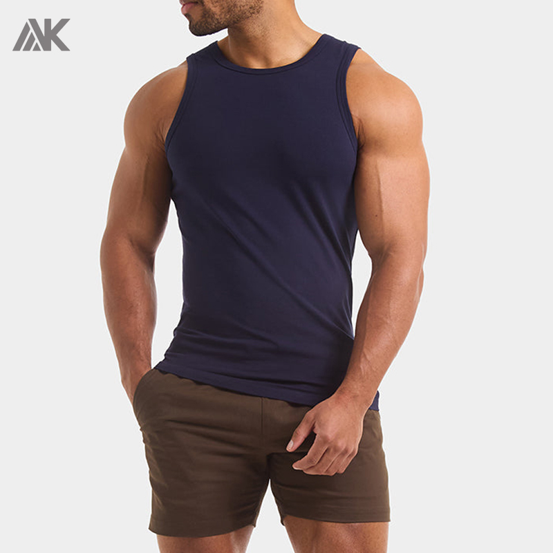 Custom Gym Fitness Bodybuilding Sleeveless T Shirts Wholesale Quick Drying Muscle Fit Men Tank Tops