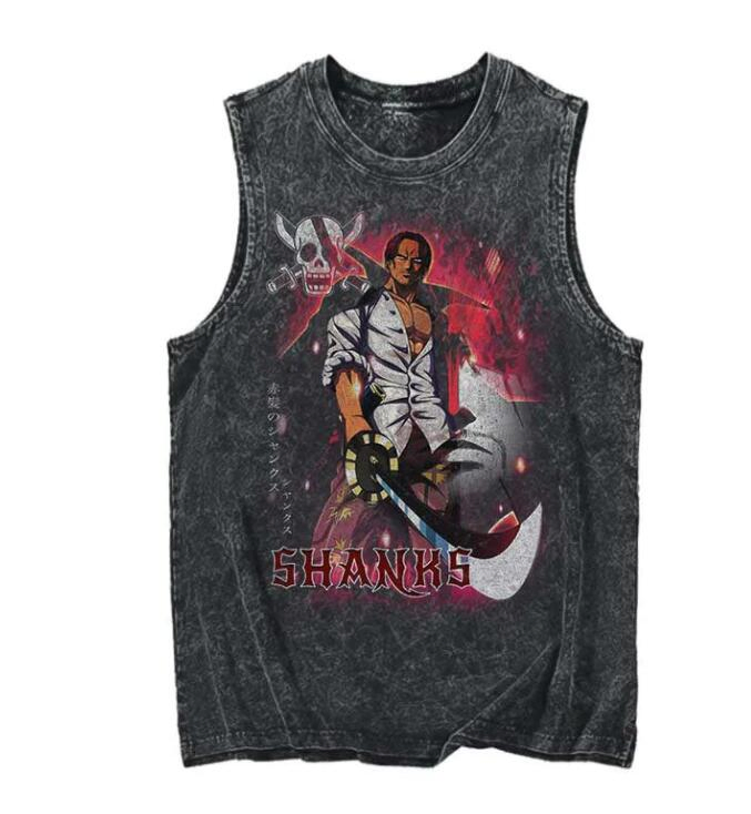 Hot Graphic Vintage Tees Boys Skateboard Shanks Tank Tops Singlet Men Streetwear
