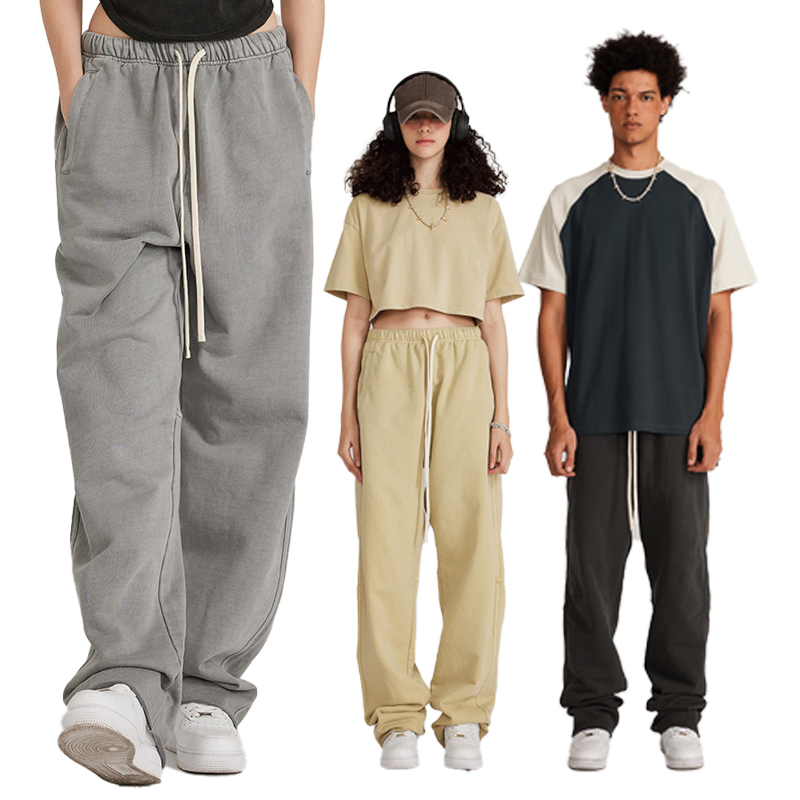 Wholesale Custom High Quality Blank Solid Color Sports Pants 380GSM 100% Cotton Casual Men's Jogging Wear