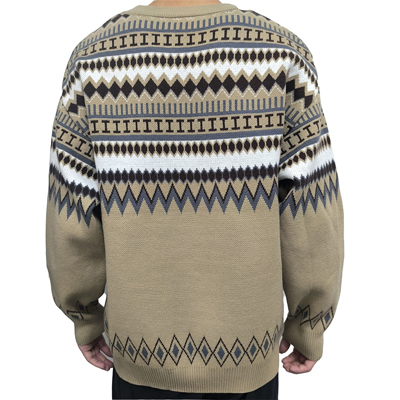 Wholesale Men Knitwear Jacquard Casual Men′ Knitted Pullover Sweater Male Knit Clothes