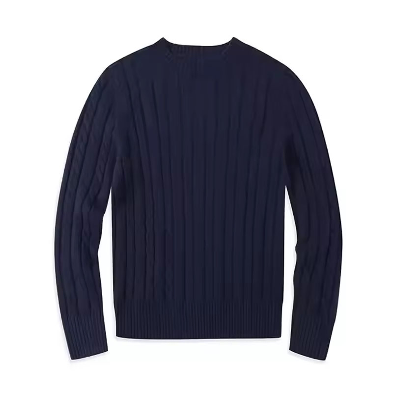 Sweater Embroidery Pullover Knitwear Winter Crew Neck Jumper Cotton Knitted Designer Men Knit Sweater