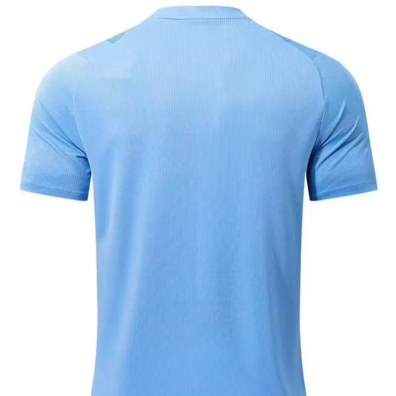 New Gym Wear Wholesale Men's Summer Football Jersey Fans Uniforms Outdoor Quick-Drying Sports Short-Sleeved T-Shirts