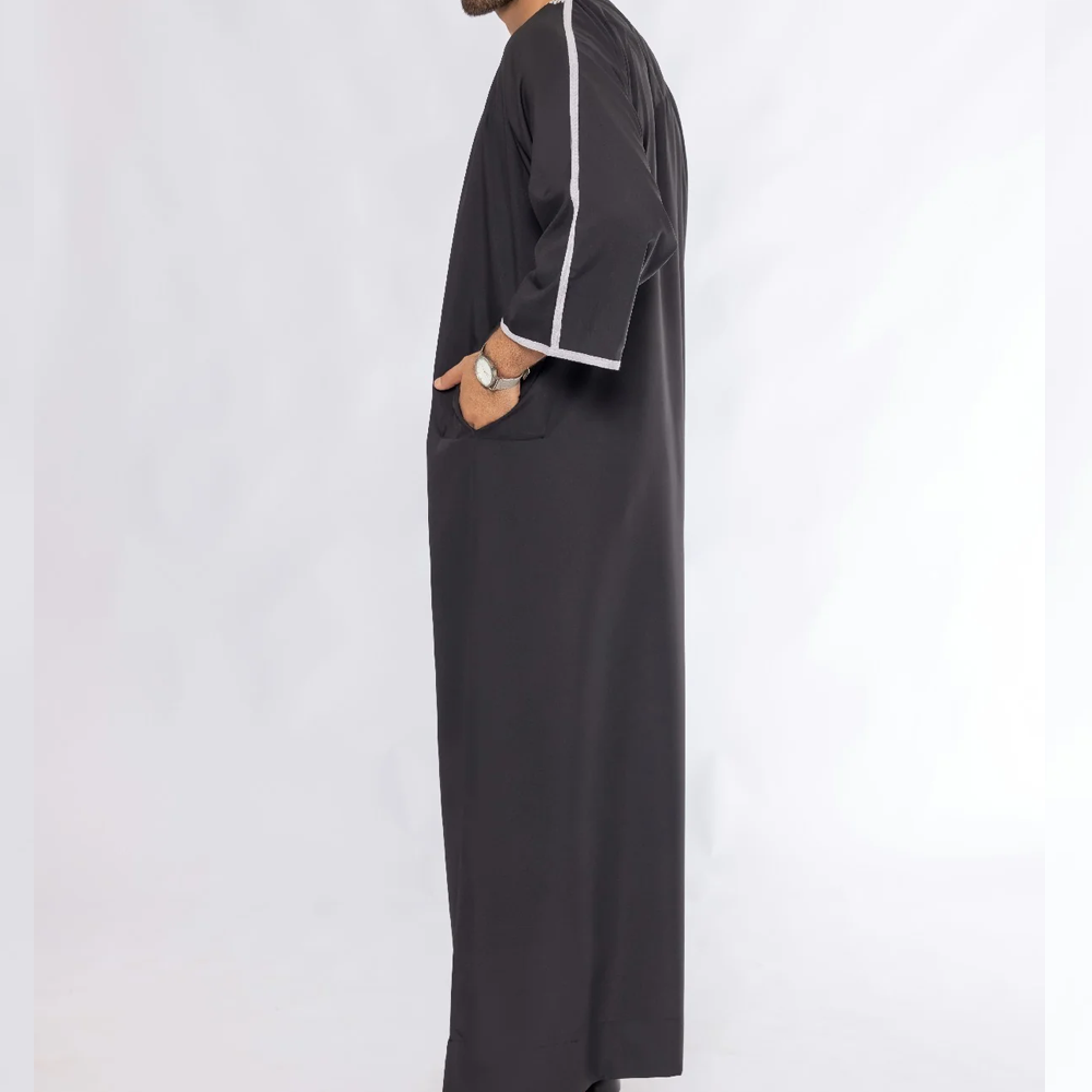 High Quality Plus Size Lightweight Breathable Men Jubbah Moroccan Thobe Set Wholesale Muslim Arabian Islamic Clothing Cotton