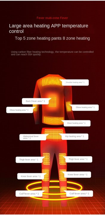 New Arrival Heated Base Layer for Men's Heated Underwear in Cold Winter Thermal Warm Based Layer