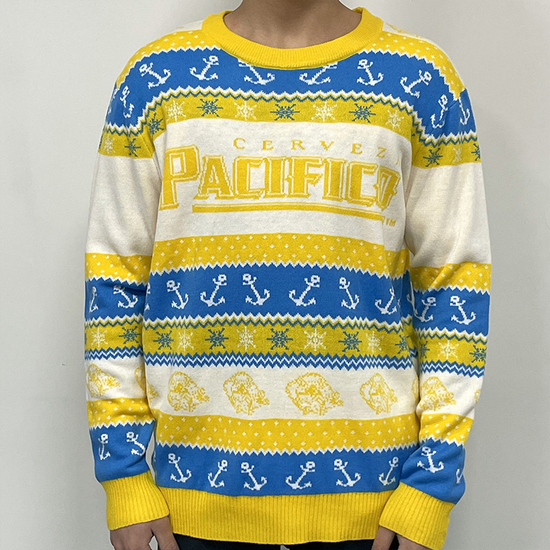 Wholesale Men Knitwear Jacquard Casual Men′ Knitted Pullover Sweater Male Knit Clothes