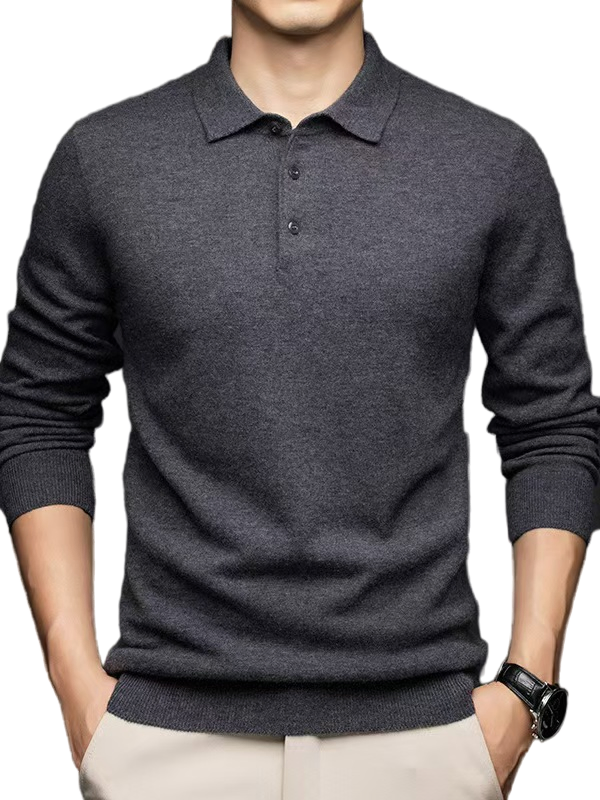 Designer Clothes Custom Knitwear Sweater Men's Polo Collar Clothing Plain Knitted Jersey Pullover Man Sweater