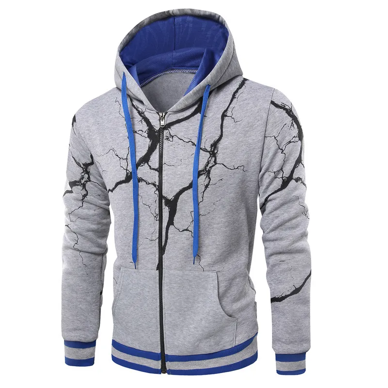 High Quality OEM Lightning Printing Hoodies Sweatshirts Oversized Fleece Sweatshirt Men Streetwear