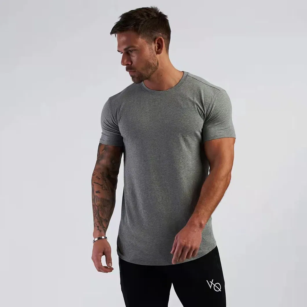 Wholesale Men Customized T-Shirt Clothes Casual Breathable Comfortable Short-Sleeved Sportswear