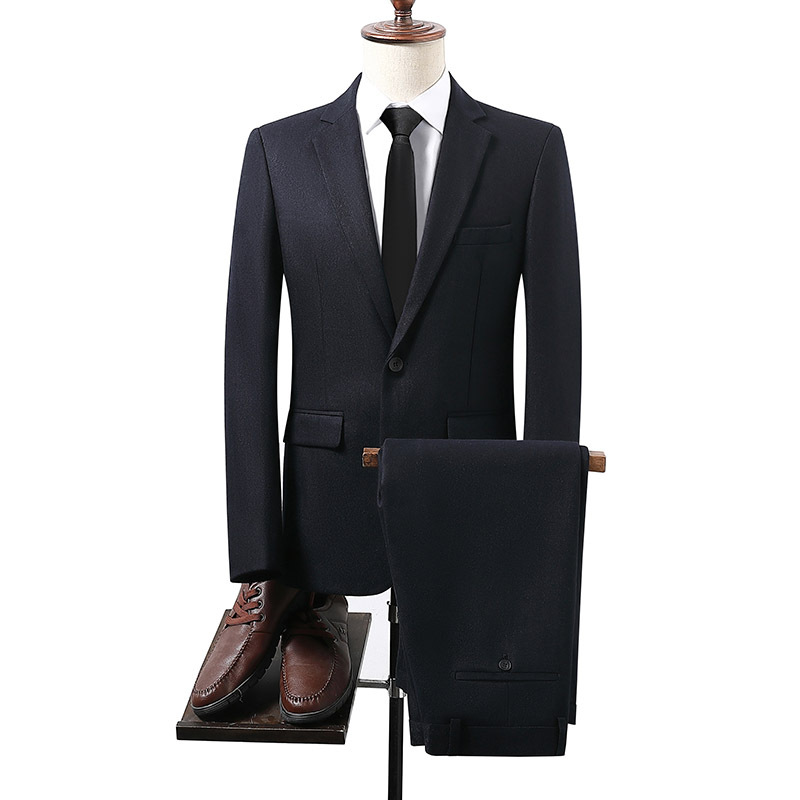 Casual Leisure Men's Slim Fit British Style Fashion Single Breasted Business Suit Set Wholesale Men's Suit Fit for Every Season