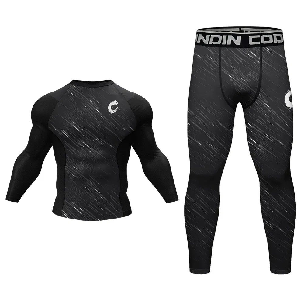 Men's Athletic 4-Piece Set Running and Fitness Clothing Custom 3D Digital Prints Outdoor Gym Wear for Muscular Men