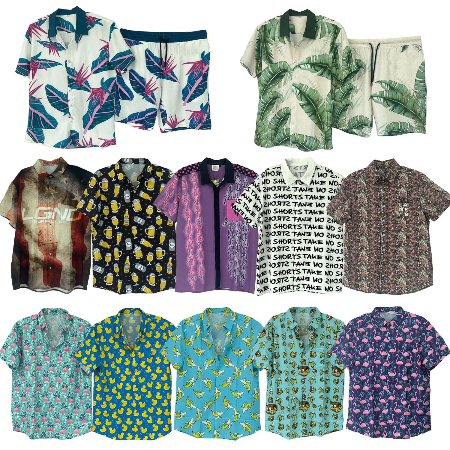 Polynesian Tribal Clothing White Tapa Plus Size Print Custom Hawaiian Shirt for Men Kalo Leaf Hawaiian Shirt