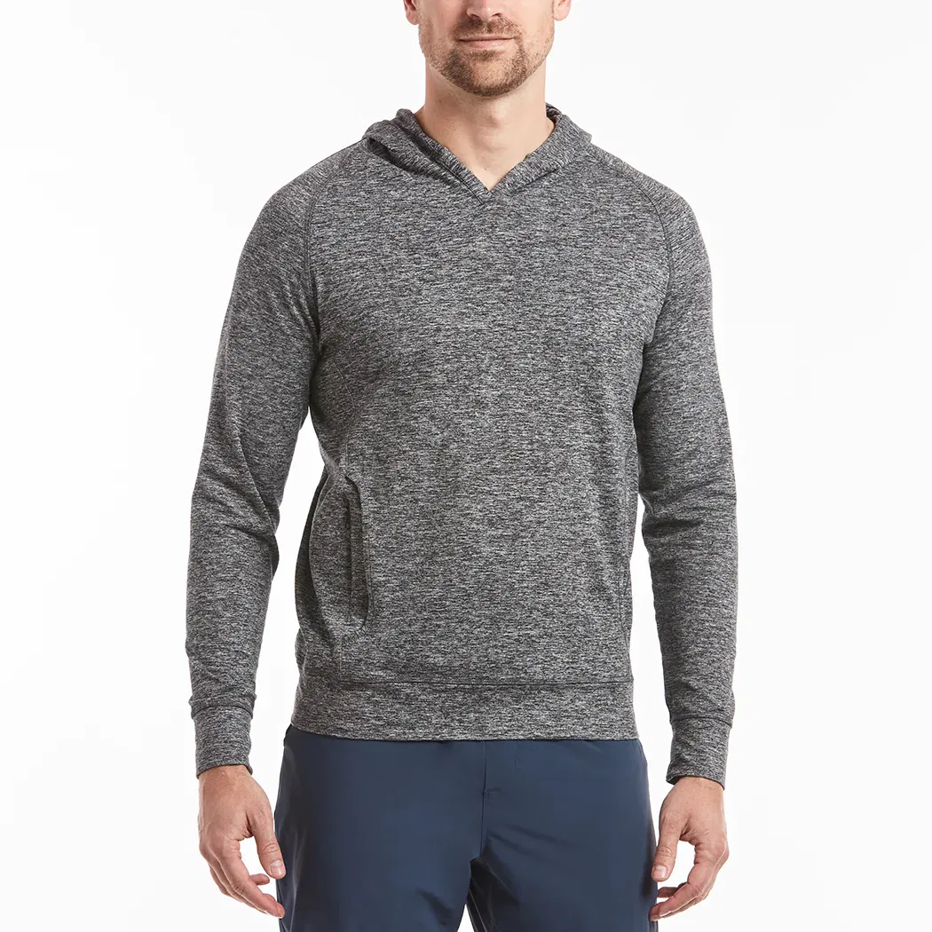 Custom Logo Men's Athletic Hooded Shirts Long Sleeve Workout Sport Hoodie Casual Running T Shirt Quick Dry Pullover Top