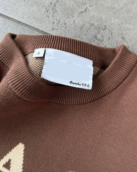 Custom Make Men Sweaters Jacquard Pattern Pullover Knitwear Crew Neck Cotton Oversized Style Long Sleeves Knit Sweater