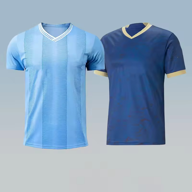 New Gym Wear Wholesale Men's Summer Football Jersey Fans Uniforms Outdoor Quick-Drying Sports Short-Sleeved T-Shirts