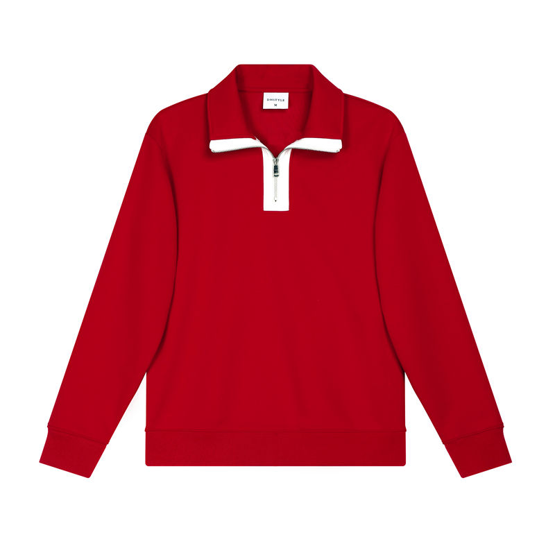 High Quality Custom Crew Neck Quarter Zip Knitwear Sweater for Men