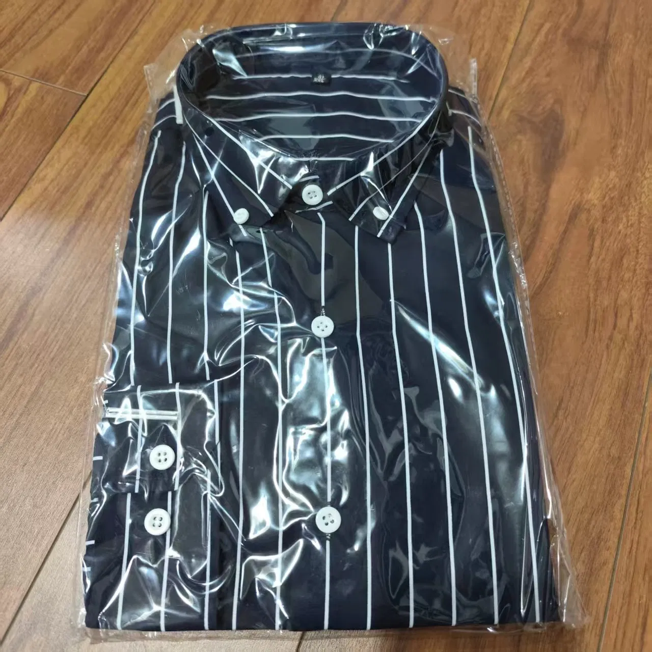 Factory Wholesale White Black Striped Men's Shirts Plus Size Clothing