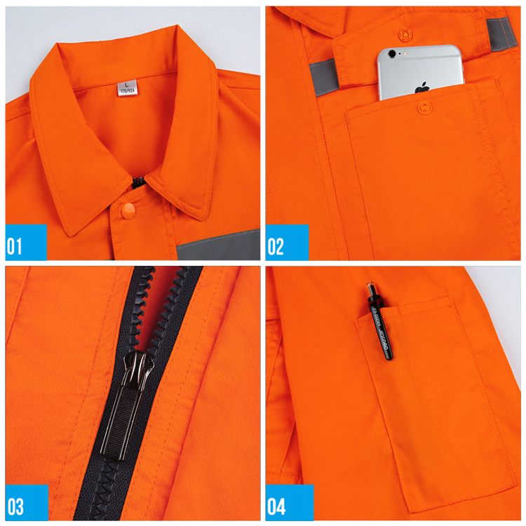 OEM Work Clothes Summer Worker Uniforms Breathable Women Men Workwear