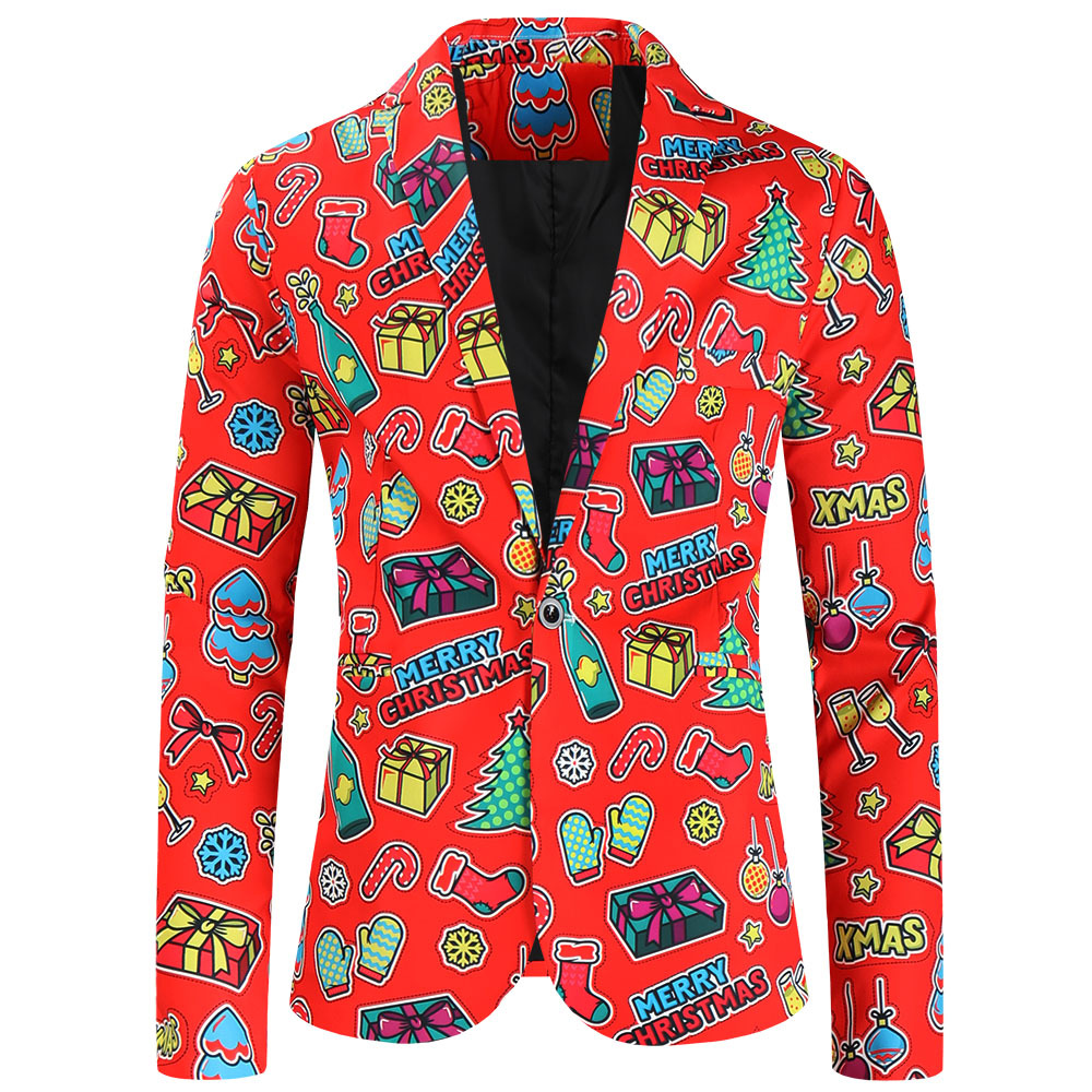 Men's Business Casual Slim Suit with Printed Jacket and Coat 2-Piece Trousers Plus Size Print Coat Vest Pants Suit
