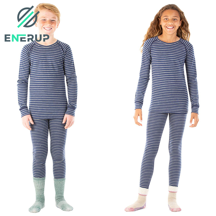 Enerup Kids Clothes Wear Merino Wool Base Layer Thermal Underwear