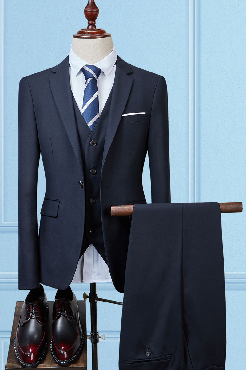 High Quality Costume Men's Suits 3 Pieces Business Casual Wedding Suit Stylish Slim Fit Suit for Men