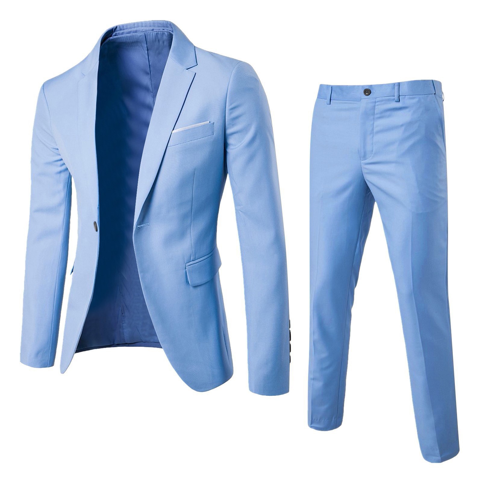 IStapromo Gifts High End Men's Business Casual Suit Solid Color Formal Men's Business Suit Suitable for Business Meetings