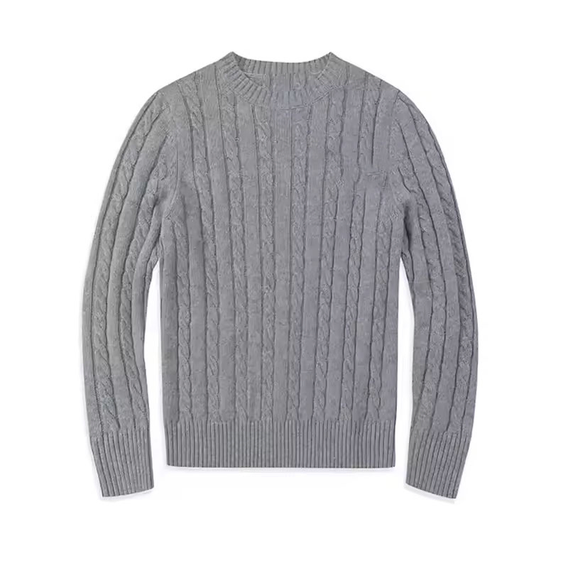 Sweater Embroidery Pullover Knitwear Winter Crew Neck Jumper Cotton Knitted Designer Men Knit Sweater