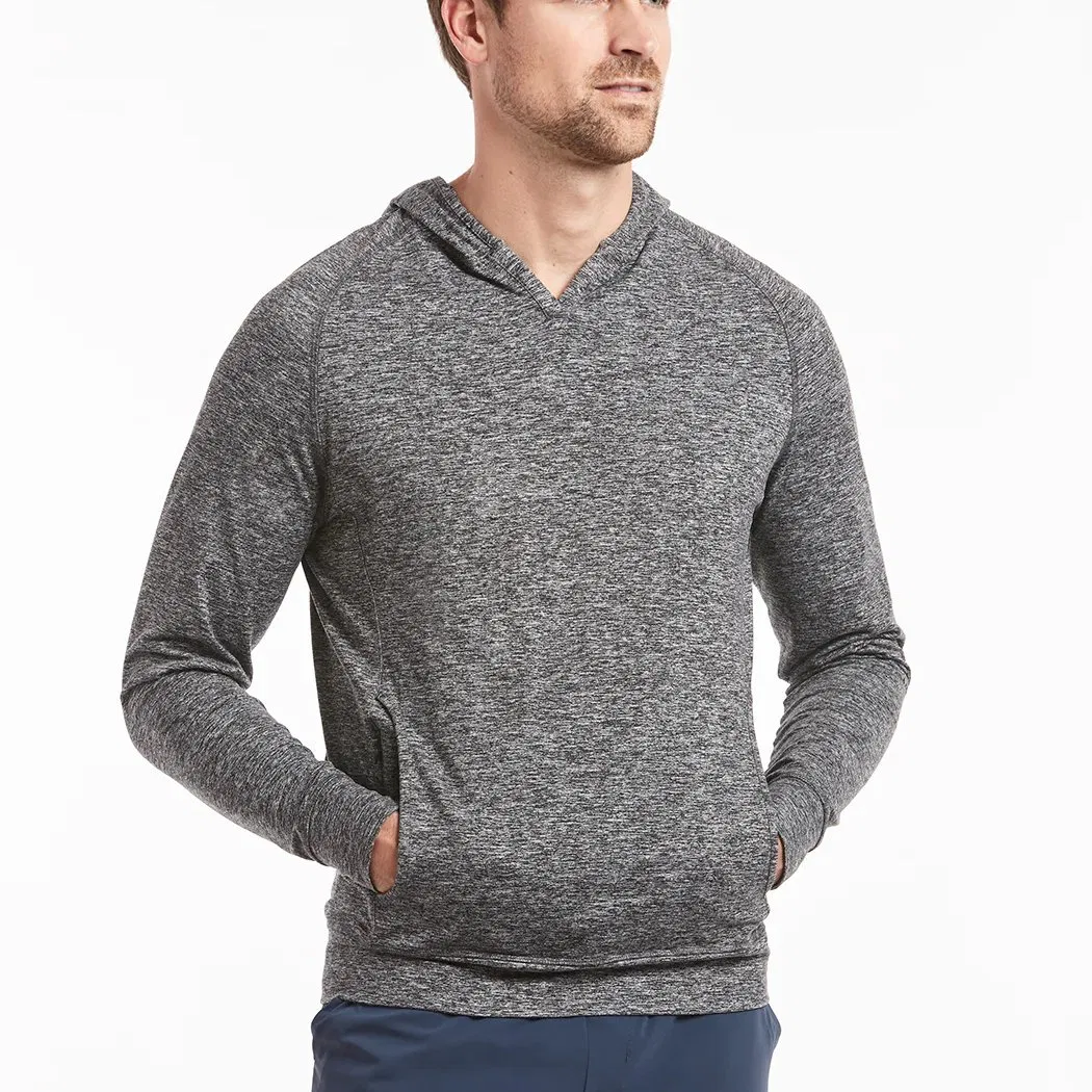 Custom Logo Men's Athletic Hooded Shirts Long Sleeve Workout Sport Hoodie Casual Running T Shirt Quick Dry Pullover Top